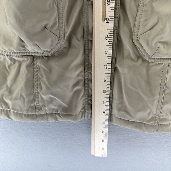 1 Madison Expedition Tan Long Winter Coat Faux Fur Hood Women’s S Retro Preppy‎ - Picture 5 of 10